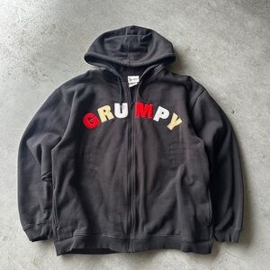 Walt Disney grumpy Black zip up Hoodie size men’s large